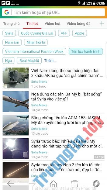 SFive&nbsp;Browser&nbsp;cho&nbsp;Android