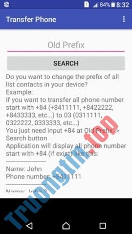 Download Transfer Phone Number cho Android 4.5 – Trường Tín