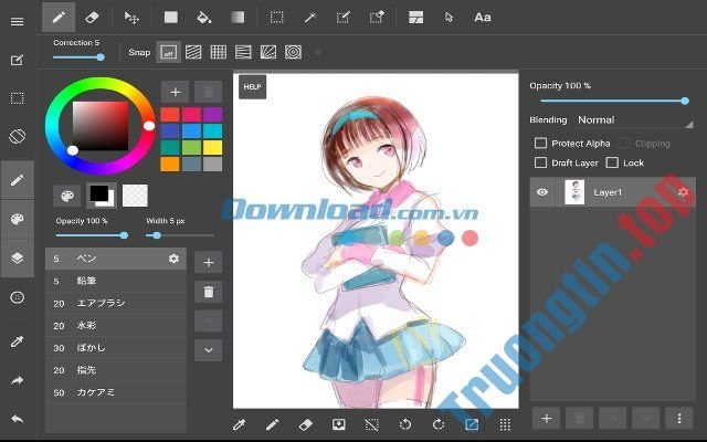 Vẽ tranh manga đơn giản với MediBang Paint cho Android