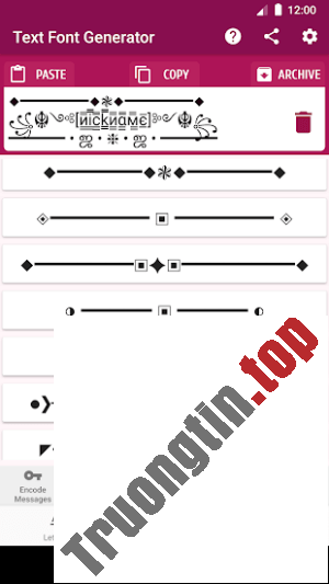 Download Text Font Generator cho Android 2.5.1 – App tạo ký tự đặc biệt, tin nhắn mã hóa