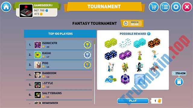 Business Tour game liên tục tung ra các giải đấu để người chơi có cơ hội cạnh tranh với đối thủ mạnh