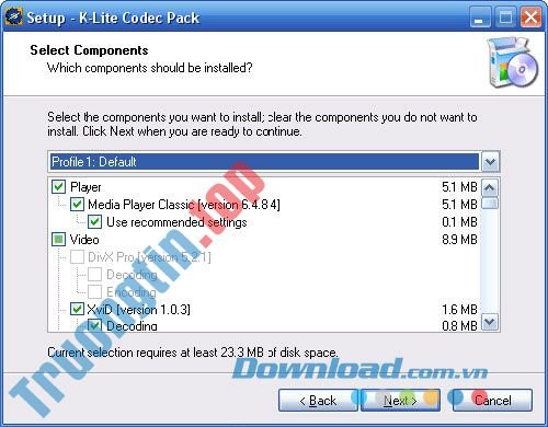Download K-Lite Codec Pack Basic 16.3.0 – Bộ giải mã file video, audio cơ bản