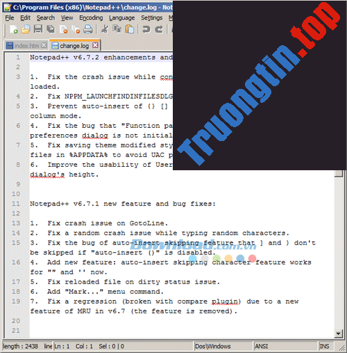 Notepad++&nbsp;trên&nbsp;Windows
