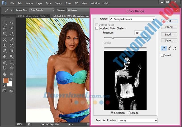 Photoshop CS6 nhận diện khuôn mặt và màu da
