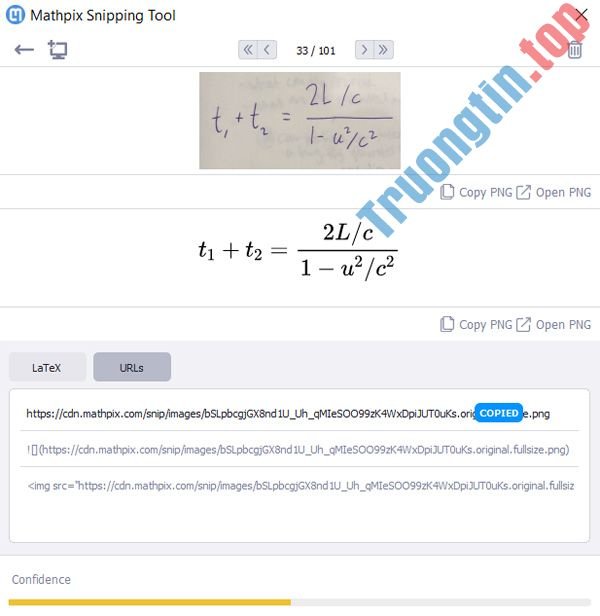 Giao&nbsp;diện&nbsp;của&nbsp;phần&nbsp;mềm&nbsp;sao&nbsp;chép&nbsp;công&nbsp;thức&nbsp;toán&nbsp;học&nbsp;Mathpix&nbsp;Snipping&nbsp;Tool