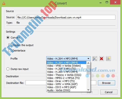 Chọn&nbsp;định&nbsp;dạng&nbsp;muốn&nbsp;chuyển&nbsp;đổi
