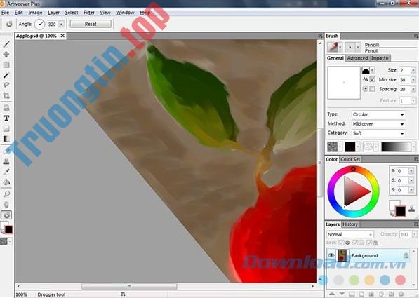 Giao&nbsp;diện&nbsp;Artweaver