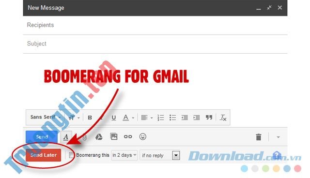 Download Boomerang for Gmail – Hẹn giờ gửi Email tự động