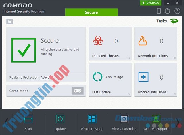 Giao diện Comodo Internet Security 10