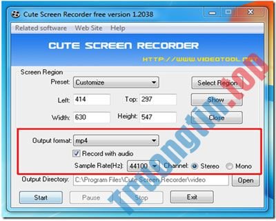 Download Cute Screen Recorder Free 3.608 – Quay phim màn hình miễn phí