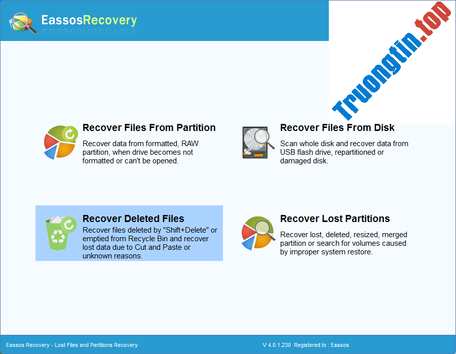 Download Eassos Recovery Free 4.4.0.435 – Phần mềm phục hồi dữ liệu miễn phí