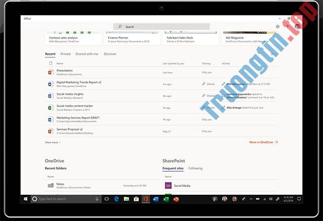 Quản&nbsp;lý&nbsp;toàn&nbsp;bộ&nbsp;tài&nbsp;liệu&nbsp;Office&nbsp;trong&nbsp;cùng&nbsp;1&nbsp;vị&nbsp;trí