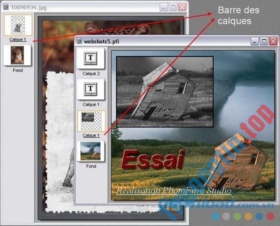 PhotoFiltre 7 hỗ trợ xử lý đa layer