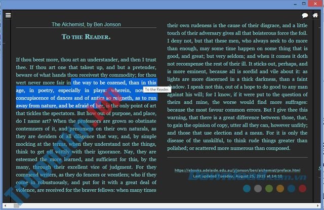 Giao&nbsp;diện&nbsp;trang&nbsp;sách&nbsp;của&nbsp;Simple&nbsp;EPUB&nbsp;Reader