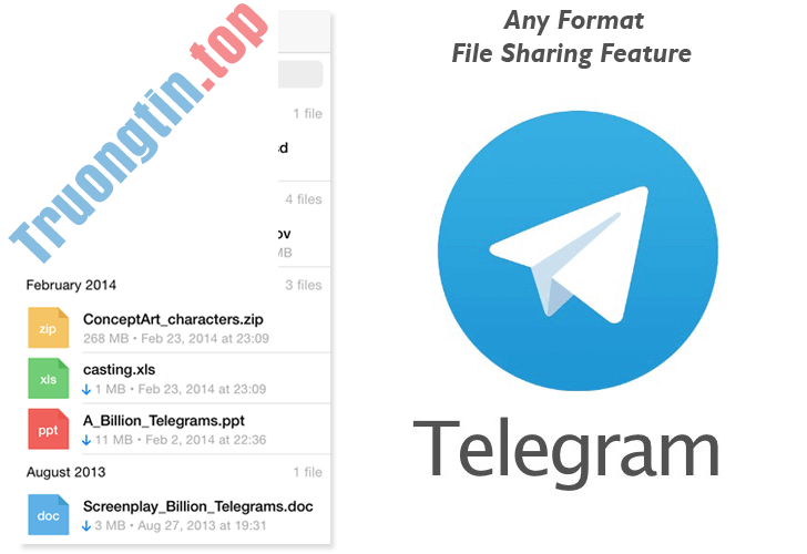 Telegram có khả năng chia sẻ tuyệt vời