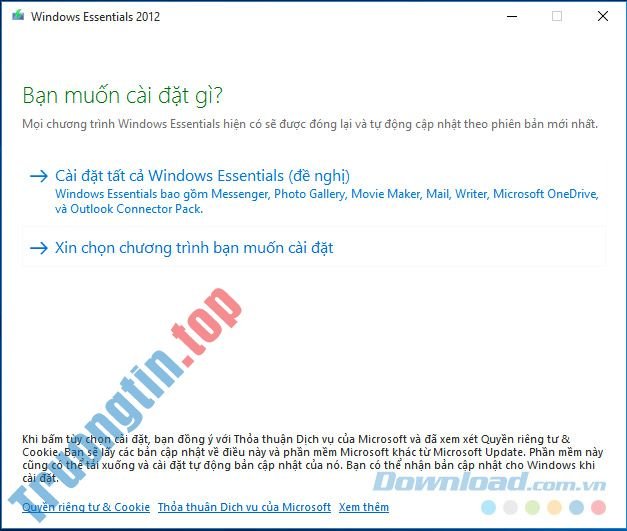 Cài&nbsp;đặt&nbsp;các&nbsp;ứng&nbsp;dụng&nbsp;của&nbsp;Windows&nbsp;Essentials&nbsp;2012