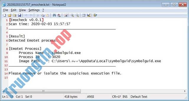 Download EmoCheck – Phần mềm phát hiện trojan Emotet – Trường Tín