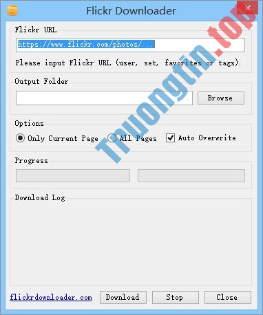 Download Flickr Downloader 1.24 – Công tụ download cả album Flickr về máy tính