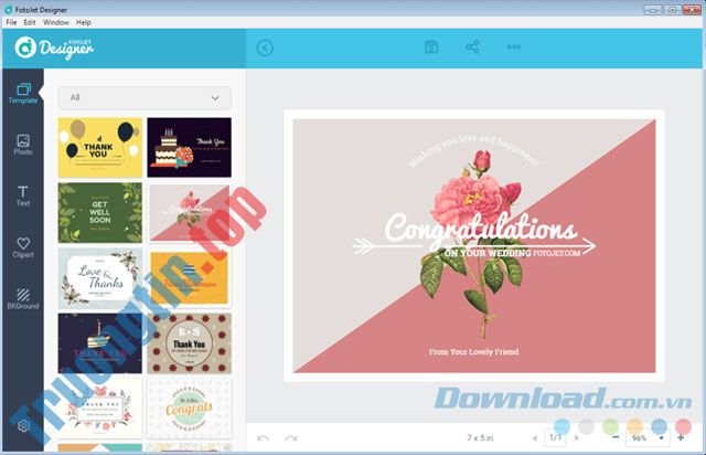 Giao&nbsp;diện&nbsp;FotoJet&nbsp;Designer