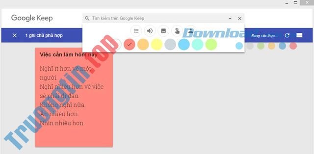 Download Google Keep cho Chrome – Ghi chú trực tuyến trên trình duyệt Chrome