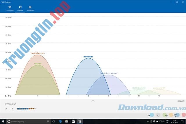 Giao diện WiFi Analyzer