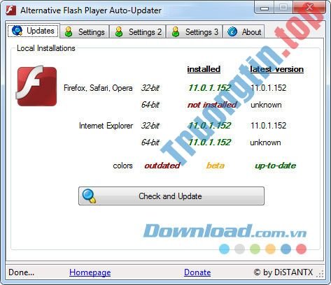 Download Alternative Flash Player Auto-Updater 1.3.0 – Tải và cài đặt Flash Player tự động