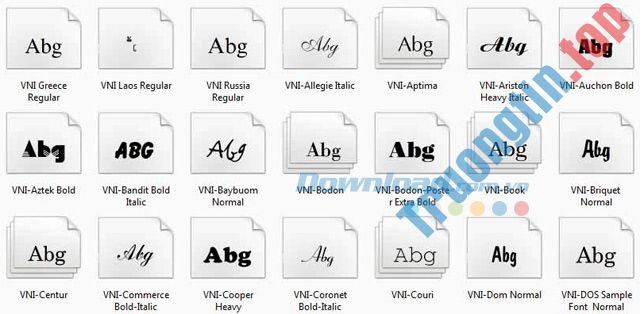 Download Font VNI – Bộ font VNI tiếng Việt đầy đủ