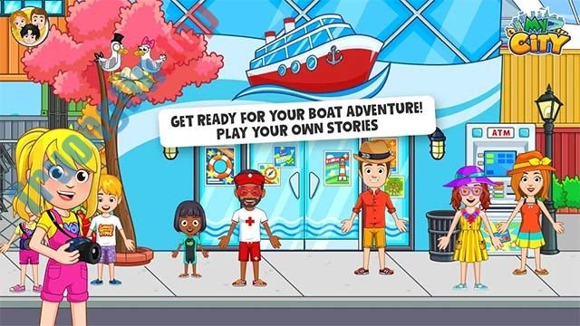 Kể chuyện và phiêu lưu tự do trong My City Boat Adventures game