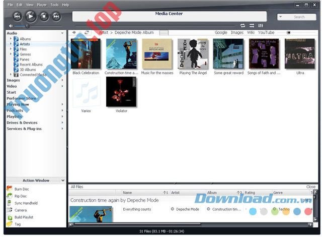 Download JRiver Media Center 27.0.85 – Phần mềm nghe nhạc & Quản lý nhạc đa tiện ích