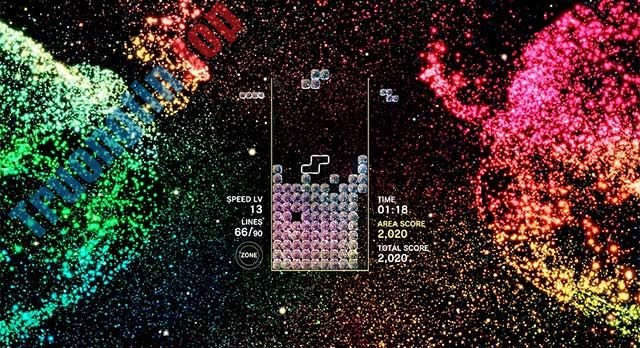Hiệu ứng ánh sáng và màu sắc hoành tráng chưa từng thấy trong game Tetris