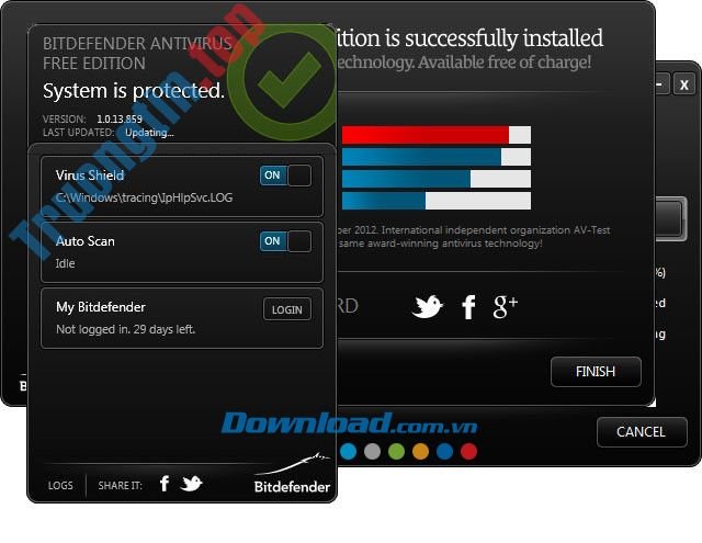 Bitdefender&nbsp;Antivirus&nbsp;Free&nbsp;Edition&nbsp;trên&nbsp;Windows