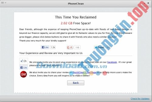 Download PhoneClean 5.5.0: Dọn dẹp & Giải phóng dung lượng iPhone/iPad