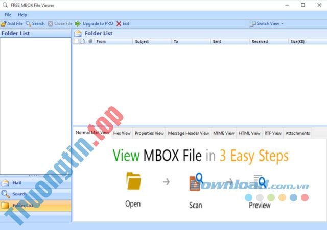 Download MBOX Viewer 4.0 – Công cụ đọc file MBOX miễn phí – Trường Tín