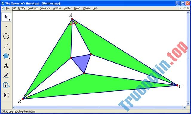 Giao diện chính của phần mềm dạy và học toán - Geometer's Sketchpad