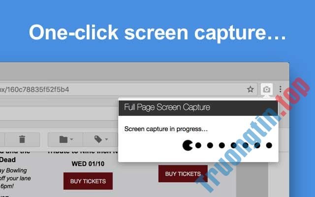 Chụp ảnh bằng cách nhấp vào biểu tượng extension (hoặc nhấn Alt + Shift + P)