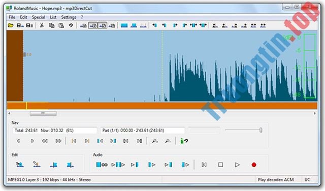 Download mp3DirectCut 2.32 – Phần mềm cắt ghép nhạc, biên tập audio miễn phí