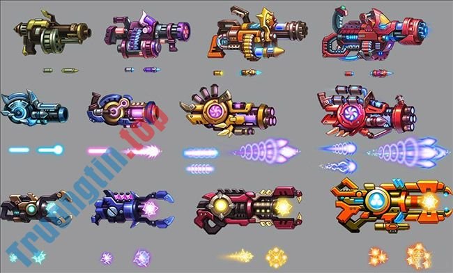 Hệ&nbsp;thống&nbsp;Vũ&nbsp;khí&nbsp;trong&nbsp;Gun&nbsp;Gun&nbsp;Mobile