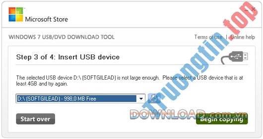 Download Windows USB/DVD Download Tool – Tạo đĩa cài Windows