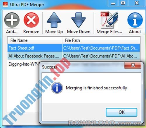 Download Ultra PDF Merger – Phần mềm ghép, nối file PDF