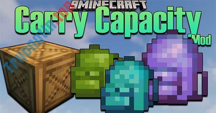 Carry Capacity Mod 1.16.5 sẽ giới thiệu vào Minecraft ba chiếc ba lô khác nhau