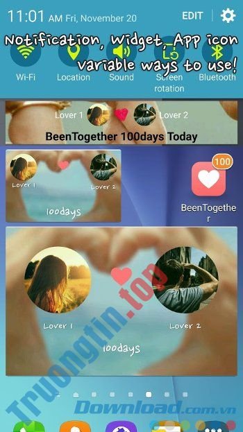 Download Been Together cho Android – Ứng dụng đếm ngày yêu nhau trên Android