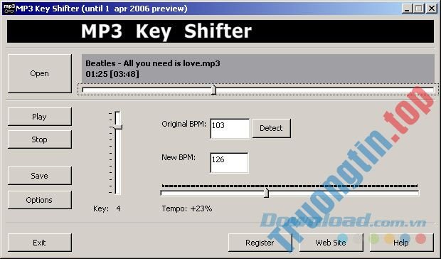 Download MP3 Keyshifter 3.3 – Phần mềm chỉnh tone, nâng hạ tone, thu âm