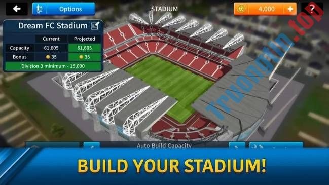 Xây dựng sân vận động hằng mơ ước trong Dream League Soccer 2018 cho Android