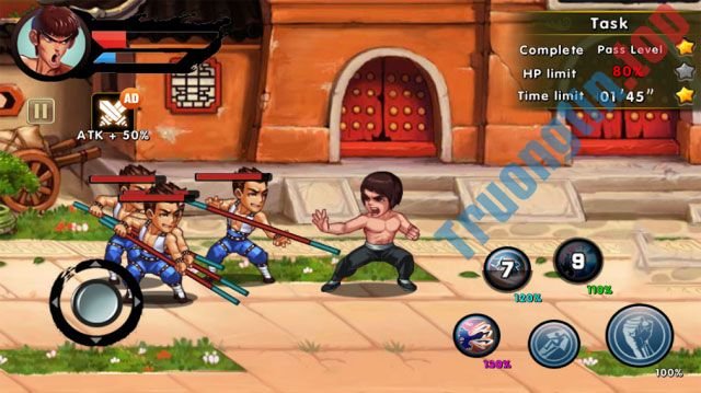 Thực&nbsp;hiện&nbsp;các&nbsp;đòn&nbsp;combo&nbsp;mạnh&nbsp;mẽ,&nbsp;nhanh&nbsp;lẹ&nbsp;để&nbsp;tấn&nbsp;công&nbsp;kẻ&nbsp;thù