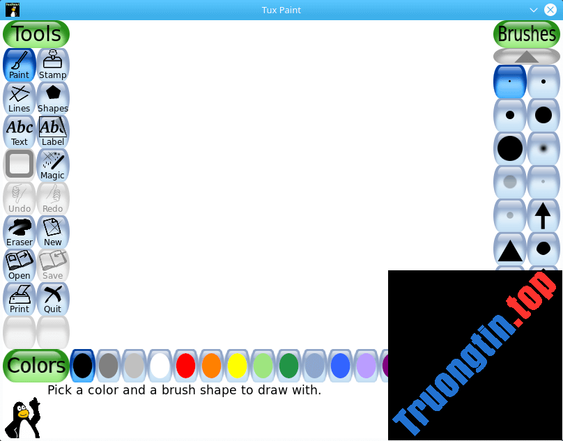 Download Tux Paint 0.9.25 – Phần mềm tập vẽ, tập tô màu cho trẻ – Trường Tín