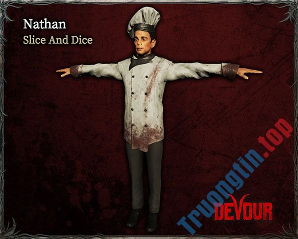 Nathan là nhân vật mới trong Devour game với trang phục Slice and Dice độc quyền
