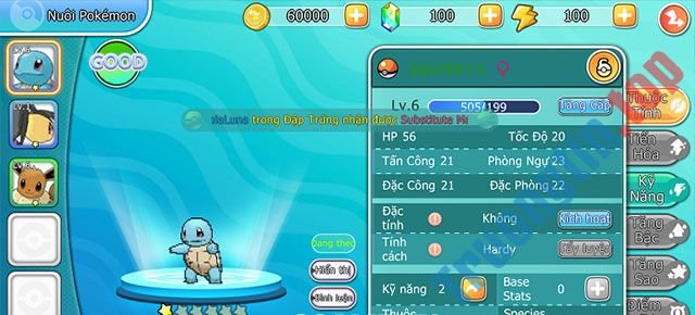 Giao diện chơi game Liên Quân Bảo Bối cho Android