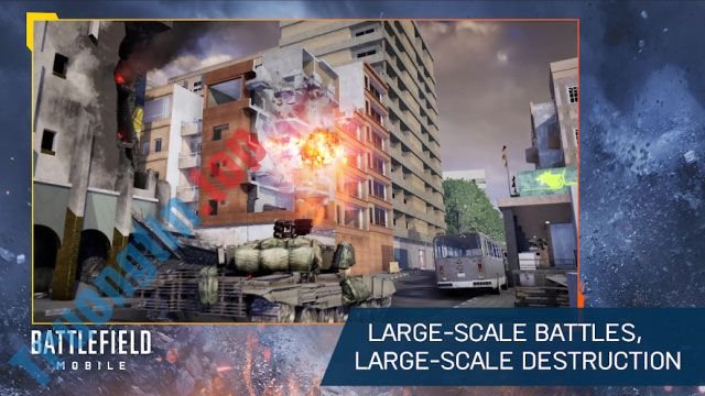 Battlefield Mobile cho bạn tham gia vào các trận chiến quy mô lớn, với sự phá hủy chân thực