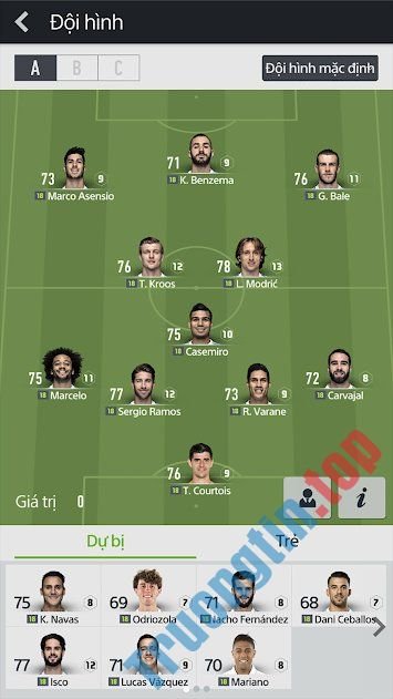 Đội&nbsp;hình&nbsp;trong&nbsp;FO4&nbsp;Mobile