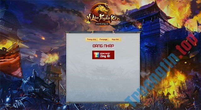 Giao diện đăng nhập game VLTK